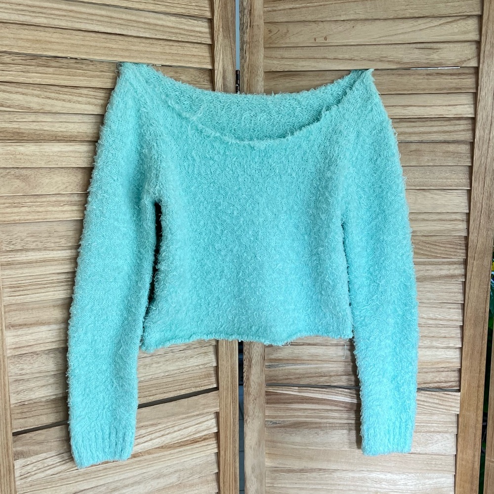 Women's Cozy Aqua Sweater